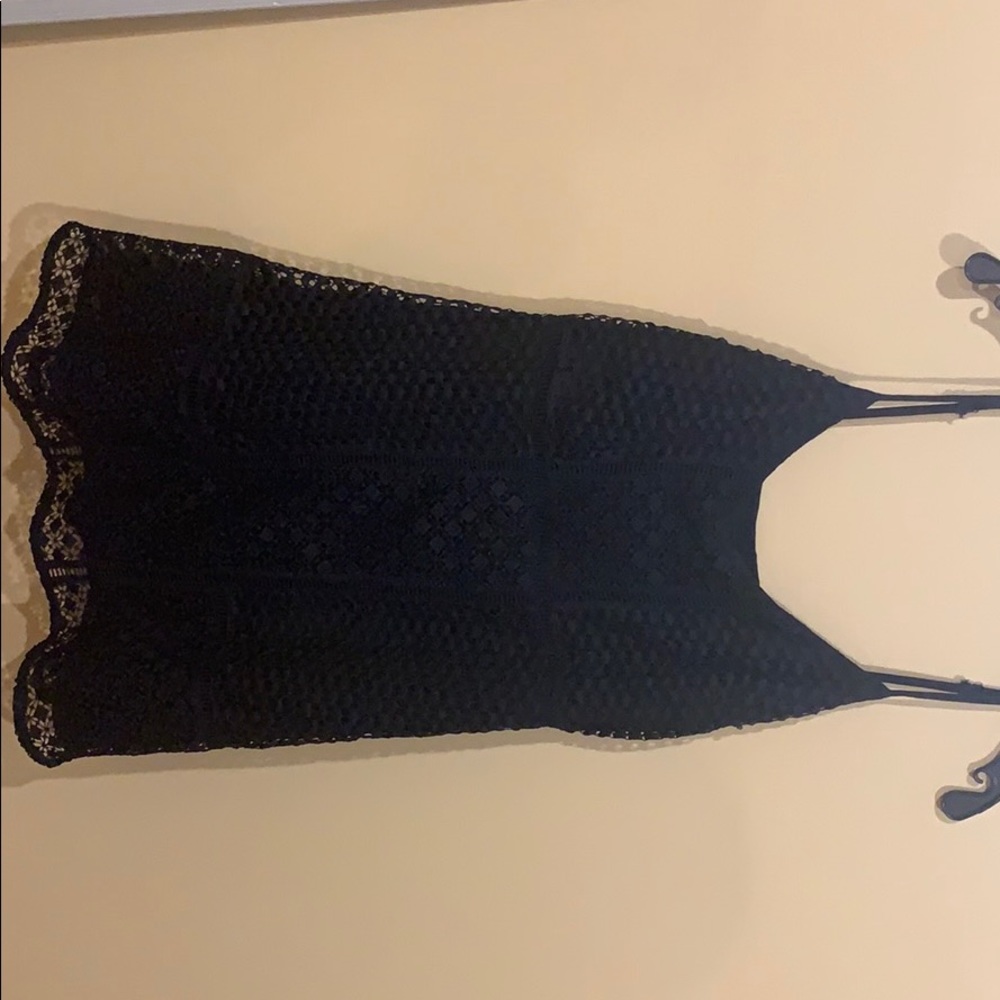 Abercrombie and Fitch black crochet dress